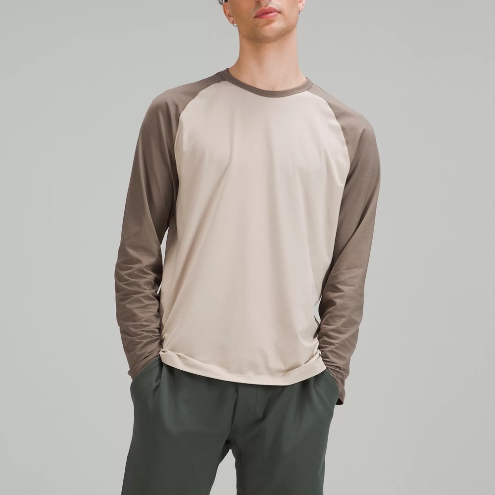 Lululemon The Fundamental Raglan LS *Raw Linen Heathered Rover